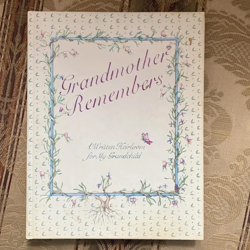 Vintage new grandparent memory book for your newborn heirloom